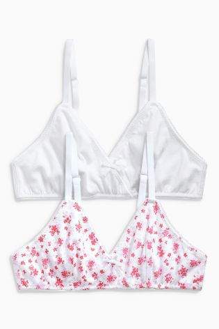 Pink/White Ditsy Trainer Bras Two Pack (Older Girls)